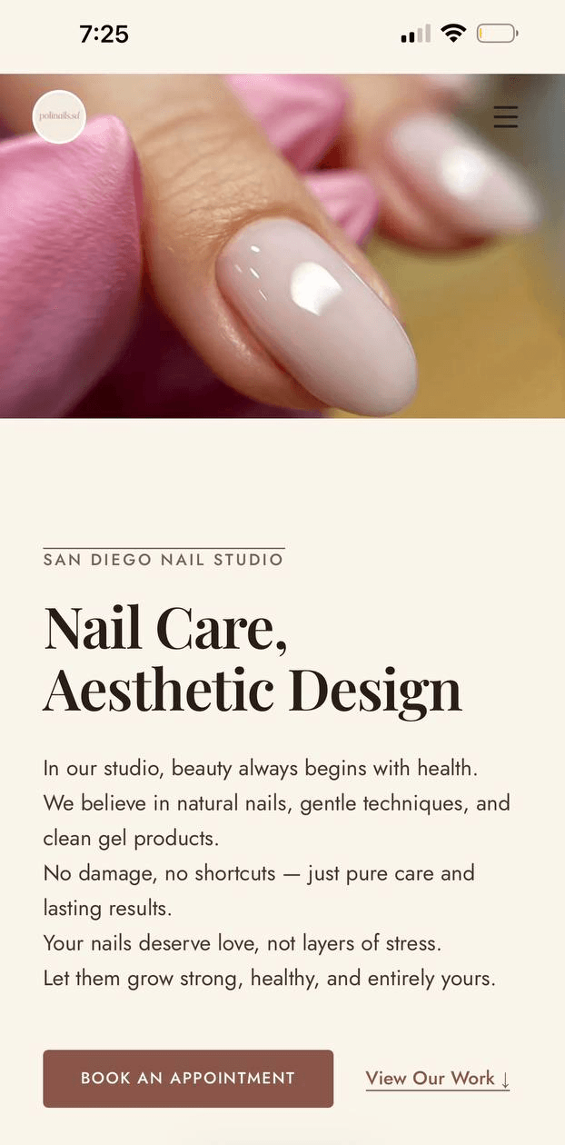 Mobile screenshot of Nail Studio